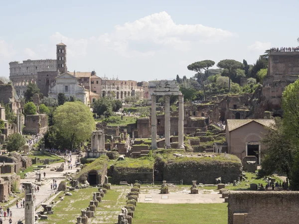 2018 Április Forum Romanum Fori Romani Ősi Telek Antik Róma — Stock Fotó