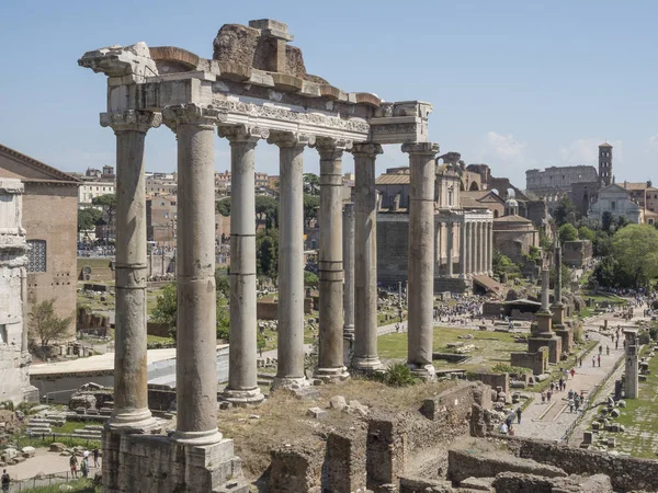 2018 Április Forum Romanum Fori Romani Ősi Telek Antik Róma — Stock Fotó