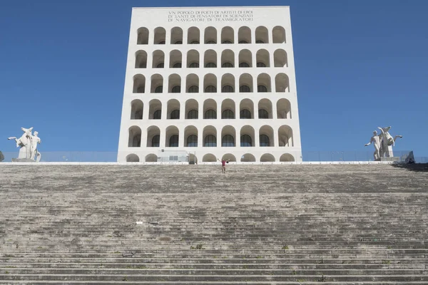 Dubna 2018 Palazzo Della Civilt Italiana Také Známý Jako Palazzo — Stock fotografie