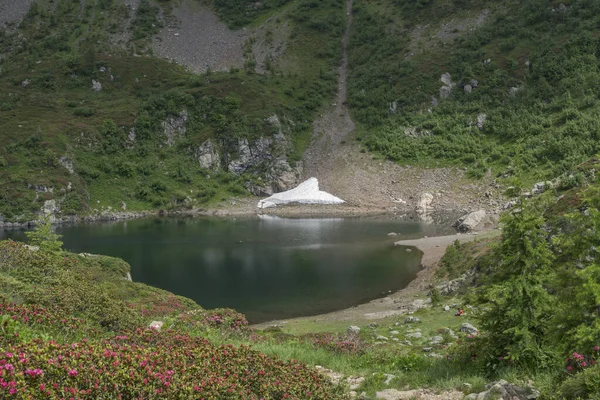 Erdemolo Gölü Doğru Trentino Yürüyüş Turu Telifsiz Stok Fotoğraflar