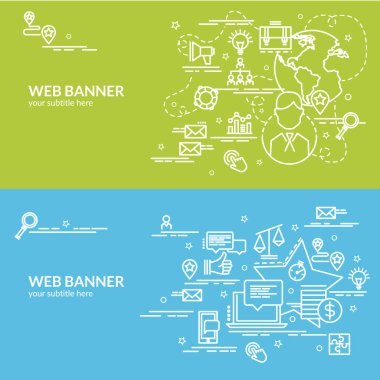 Düz renkli tasarım yönetimi kavramı. Infographic yaratıcı ürünler yapma fikri. Şablon Web sitesi afiş, el ilanı ve poster.