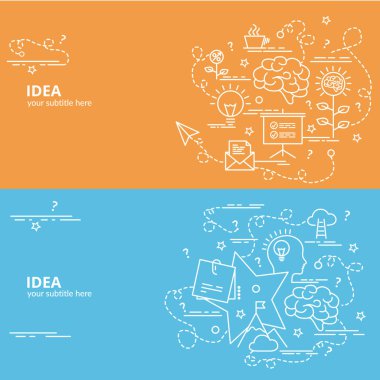 Düz renkli tasarım konsepti için fikir. Infographic yaratıcı ürünler yapma fikri. Şablon Web sitesi afiş, el ilanı ve poster.