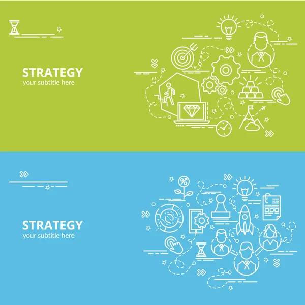 Ploché Barevné Koncepce Pro Strategii Infografika Myšlenku Udělat Kreativní Produkty — Stockový vektor