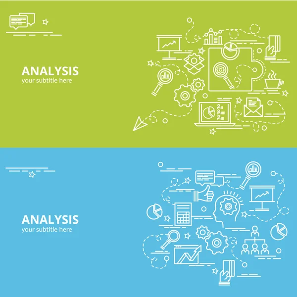 Düz Renkli Tasarım Konsepti Analiz Için Infographic Yaratıcı Ürünler Yapma — Stok Vektör
