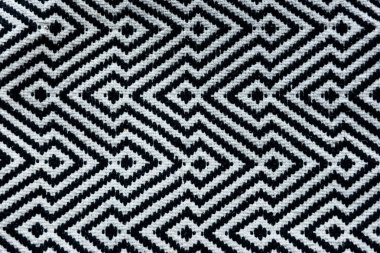 Black and white rug pattern background clipart