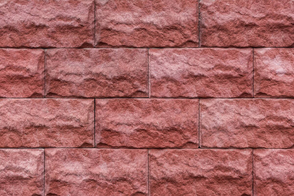 Red stone bricks texture background