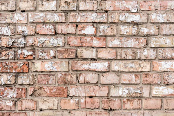 Alte Mauer Mit Gebrochenen Ziegeln Hintergrund — Stockfoto