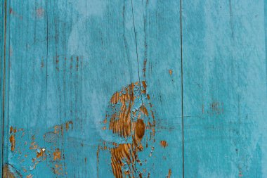 Wooden planks painted in blue background clipart