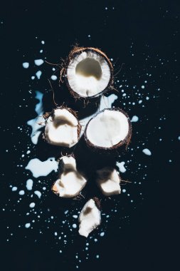 sağlıklı hindistancevizi ve organik hindistan cevizi sütü adet siyah görmek 