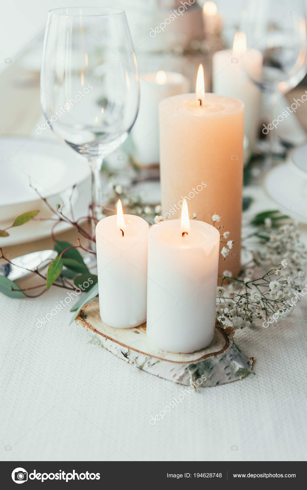 rustic wedding candles