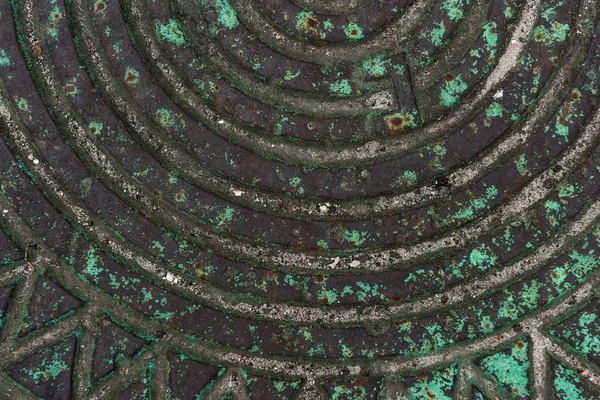 Industrial background of manhole metal surface — Stock Photo