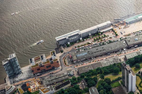 Aerial view from the fish market of Hamburg — Stock Photo, Image