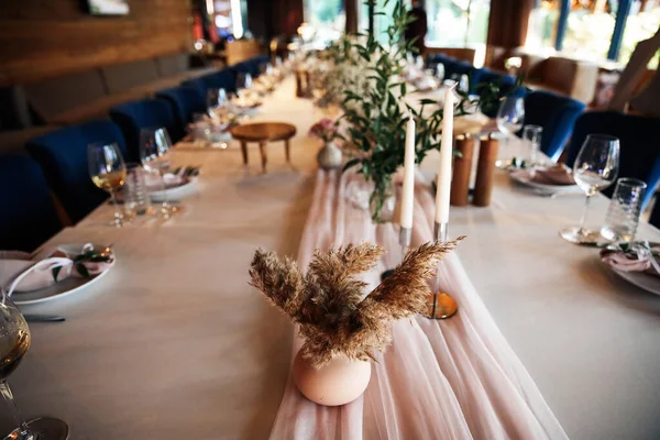 Kiev Ukraine 2019 Wedding Decor Beautiful Decor Fresh Flowers Banquet — Stock Photo, Image
