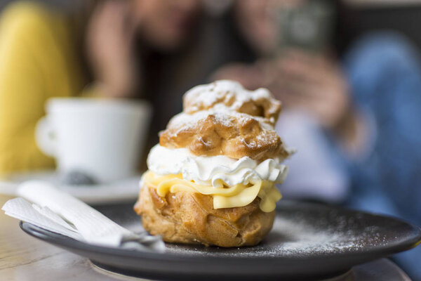 view at the princess donuts on the plate