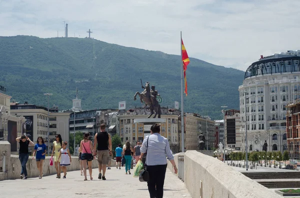 Скоп'є — столиця і найбільше місто Республіки Македонія. Це країни культурний, економічний та академічних центр — стокове фото