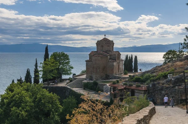 Ortodoxa kyrkan St John, Ohrid Stockbild