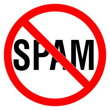 No SPAM sign in the circle vector illustration clipart