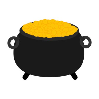 Cüce cin pot altın dolu. öğe ve sembol servet yaşam. Happy St Patrick's günü ve iyi şanslar!