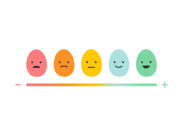 Wij Willen Eggback Feedback Emoji Concept Voor Happy Easter Dag — Stockvector