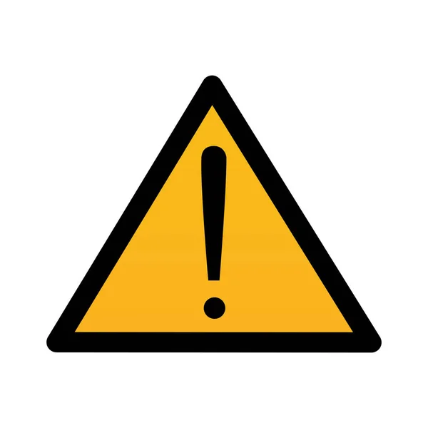 Atenção Perigo Cautela Símbolo Sinal Triângulo Elemento Adesivo Isolado Ilustração — Vetor de Stock