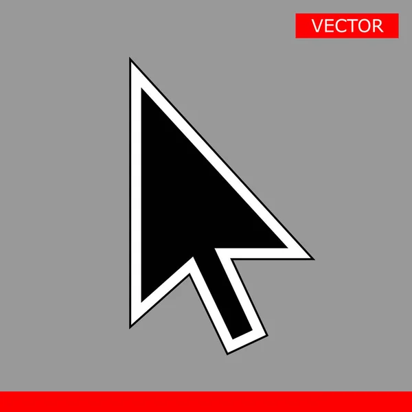 Abbildung Schwarzer Pfeil Cursor Symbol Vektor — Stockvektor