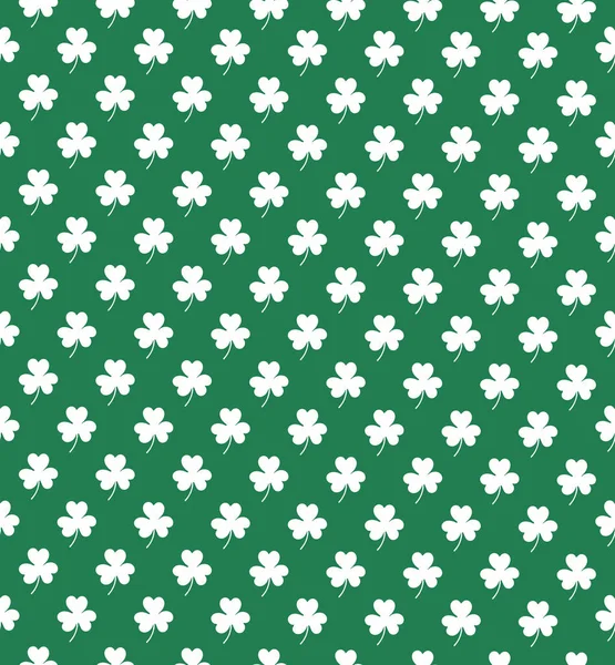 Trèfle Shamrok Motif Sans Couture Sur Fond Vert Clair Illustration — Image vectorielle