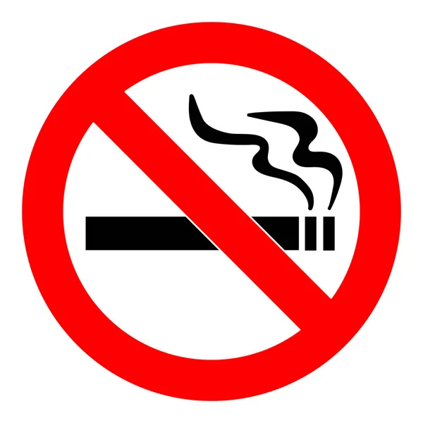 Smoking Sign Forbidden Sign Icon Isolated White Background Vector Illustration — Stock Vector