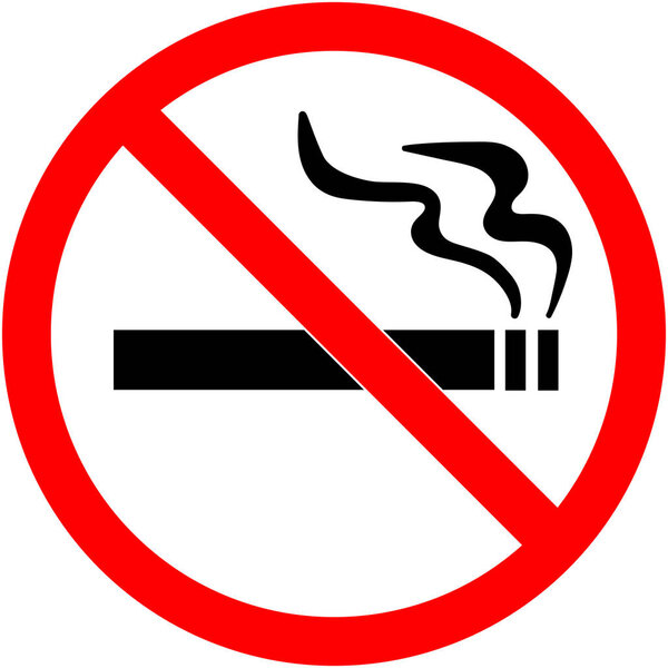 No smoking  sign or sticker. Forbidden sign icon isolated on white background vector illustration