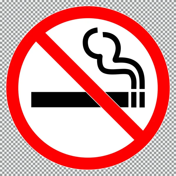 禁煙サインまたはステッカーはありません 透明な背景のベクトル図に分離禁止記号アイコン — ストックベクタ