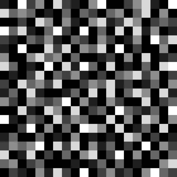 Sem Emenda Geométrica Pixel Ruído Preto Cinza Branco Padrão Vetor — Vetor de Stock