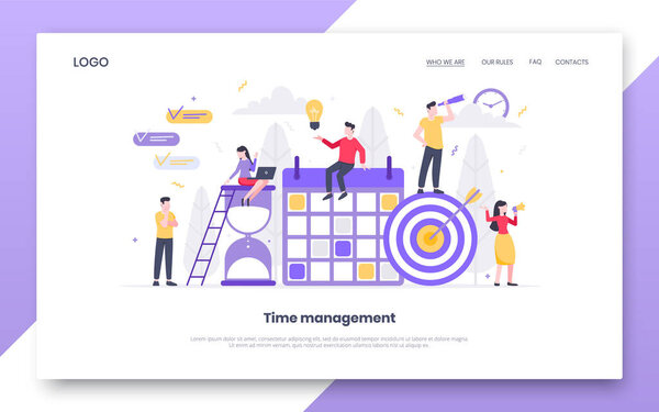 Шаблон концепции целевой страницы бизнес-времени
