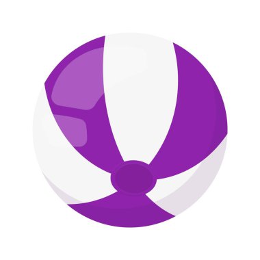 Plaj topu düz stil tasarım vektör resimleme simgesi işareti