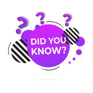 Soyut şekil rozeti ve soru işaretlerinin düz stil tasarımı olduğunu biliyor muydun?