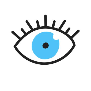 El çizimi karalama göz simgesi işaret çizimi