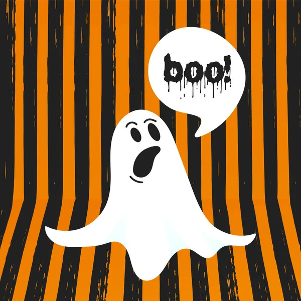 Boo ghost halloween message concept. — Stock Vector