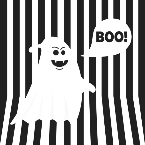 Boo fantasma halloween mensaje concepto . — Vector de stock