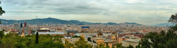 Panoramautsikt över Barcelona — Stockfoto