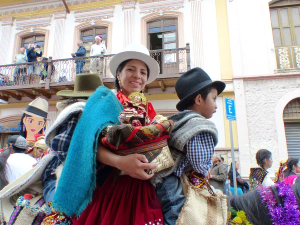 Cuenca Ecuador December 2018 Christmas Parade Pase Del Nino Viajero — Stock Photo, Image