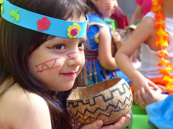 Cuenca Ecuador Febrero 2019 Desfile Carnaval Para Niños Cuenca Niña —  Fotos de Stock