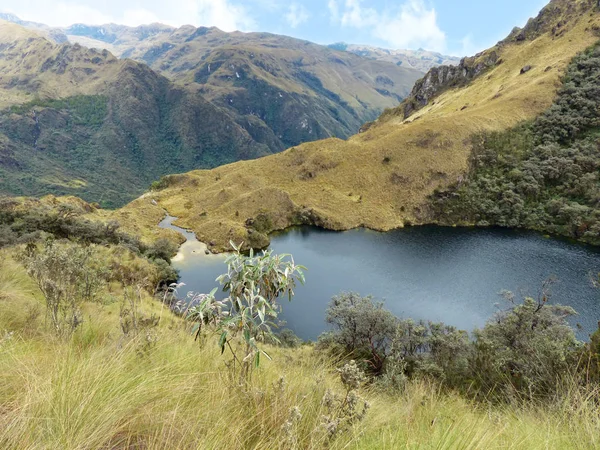 Cajas Ulusal Parkı Azuay Ili Ekvador Verdecocha Gölü Nün Tepesindeki — Stok fotoğraf