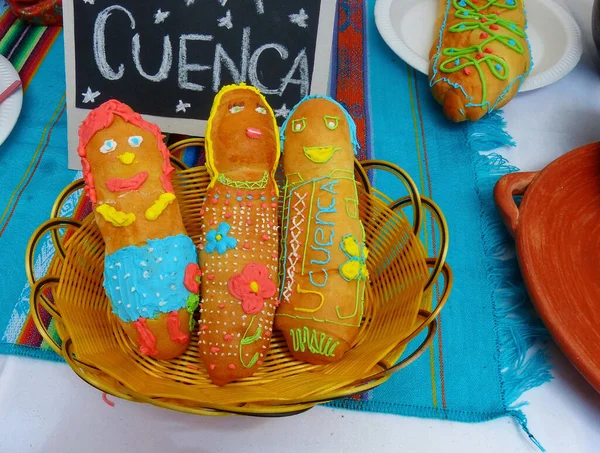 Chleb Guagua Pan Lub Ekwadorski Chleb Figurki Chleby Pszenicy Formowane — Zdjęcie stockowe