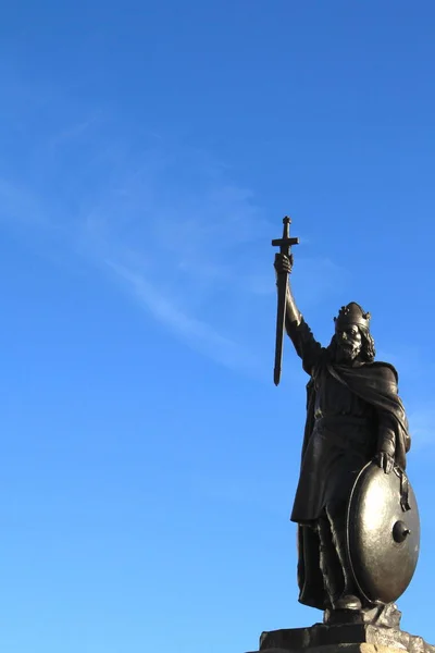 Staty av historiska svenska figur Alfred stort — Stockfoto