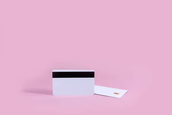 Blank credit card template empty chip card — Stock Photo, Image