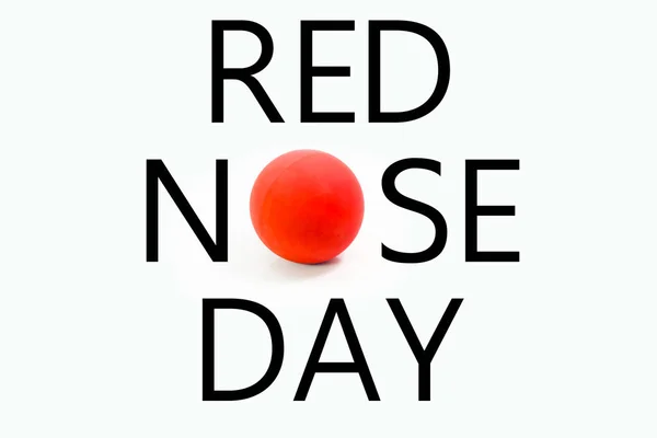 Red Nose Day isolated on white Background. For card or background.