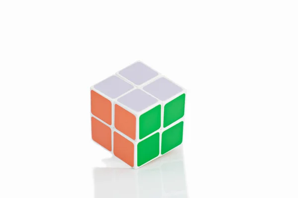 Bangkok- Thailand Rubik's cube on the white background. Rubik's — Stock Photo, Image