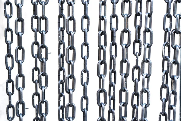 Steel chain curtain to decorate the entrance instead of doors.