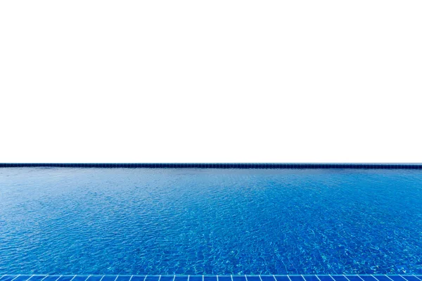 A piscina com onda azul no fundo branco isolado — Fotografia de Stock