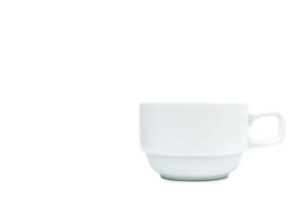 White mug with copy space on isolated white — 스톡 사진