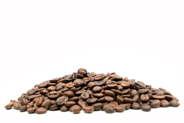 Coffee beans pile on isolated white background — Stock Photo, Image