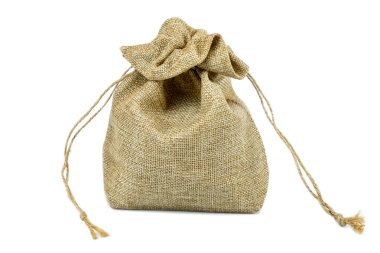 İzole edilmiş beyaz arkaplanda çuval